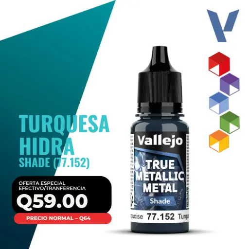 [77.152] Vallejo True Metallic Metal - Turquesa Hidra Shade (77.152)