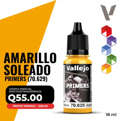[70.629] Vallejo Primer – Amarillo Soleado (70.629) 18 ml