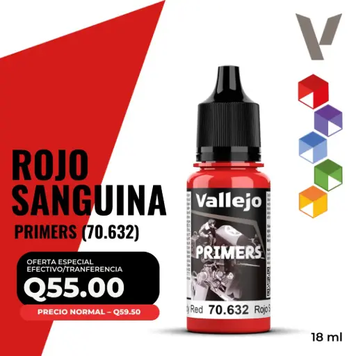 [70.632] Vallejo Primer – Rojo Sanguina (70.632) 18 ml