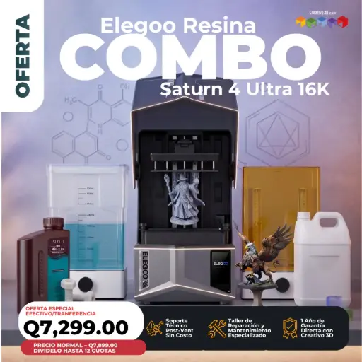 [11053] Combo Saturn 4 Ultra 16K - Todo para imprimir en 3D al mejor precio