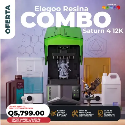 [11054] Combo Saturn 4 12K - Todo para imprimir en 3D al mejor precio