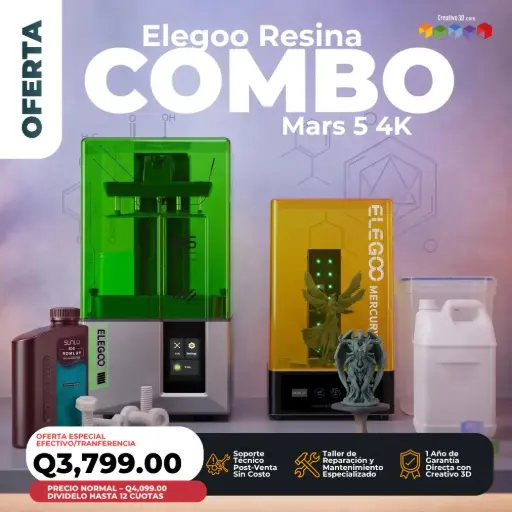 Combo Mars 5 4K - Todo para imprimir en 3D al mejor precio