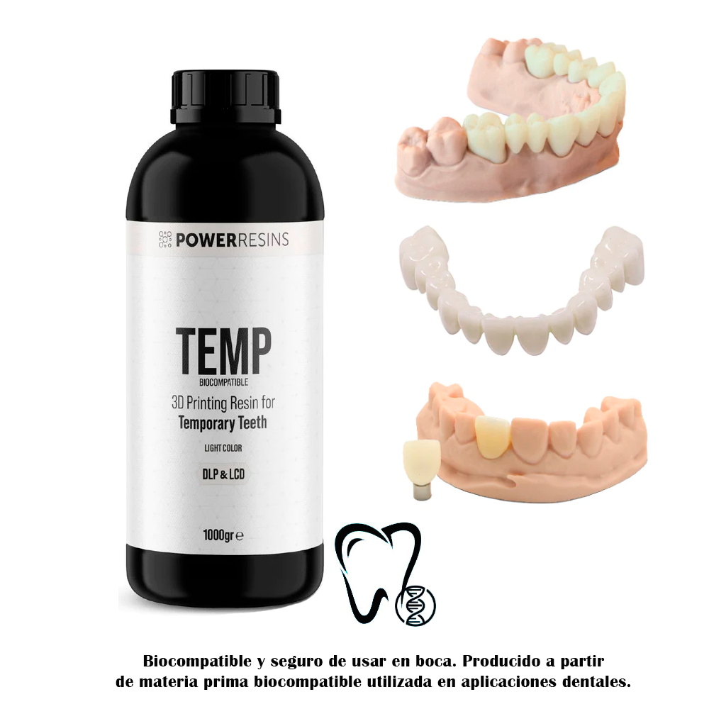 TEMP - Resina Dental Biocompatible para Coronas Temporales - Creativo 3D