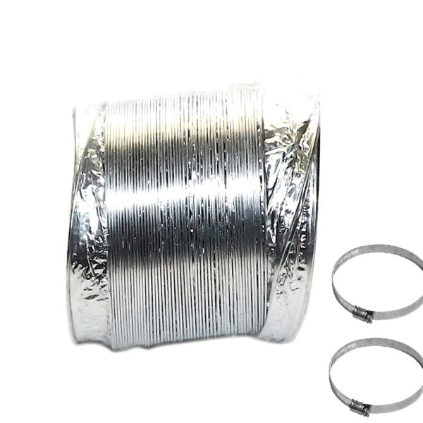 Pipa de Extracción de Humos de 6" con abrazaderas - 2 metros