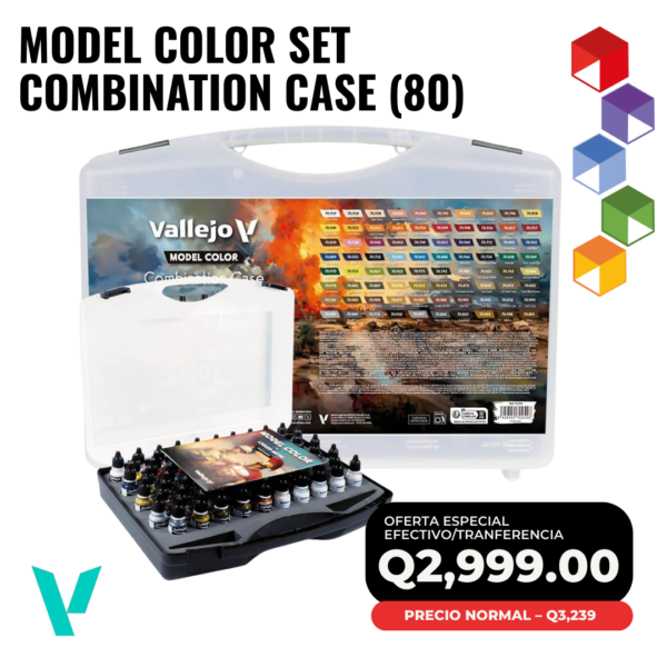 Vallejo Combination Case 70.254 – Set de 80 Colores Model Color