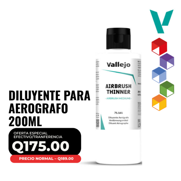 Vallejo - Diluyente de Aerógrafo 200ml
