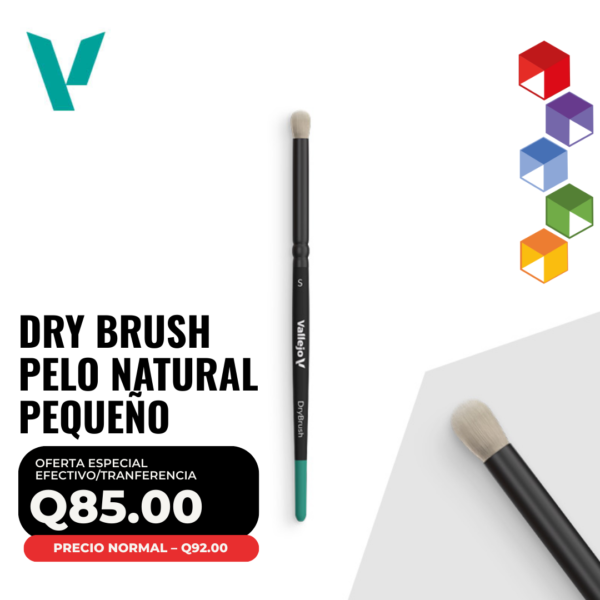 Vallejo Dry Brush (Seco) – Pincel de Pelo Natural Small (B07001)