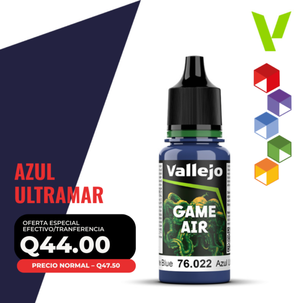Vallejo Game Air - Azul Ultramar (76.022 - Pos. 22)