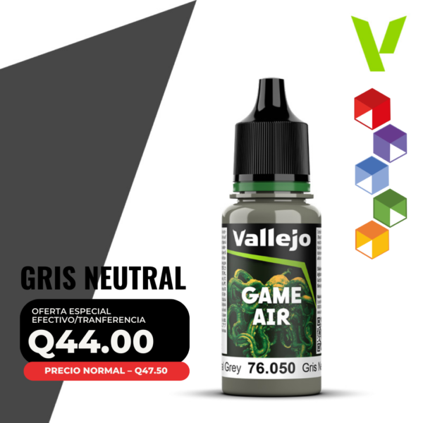 Vallejo Game Air - Gris Neutral (76.050 - Pos. 50)