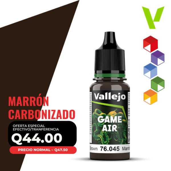 Vallejo Game Air - Marrón Carbonizado (76.045 - Pos. 46)