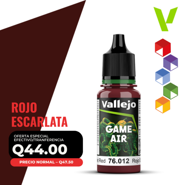 Vallejo Game Air - Rojo Escarlata (76.012 - Pos. 14)