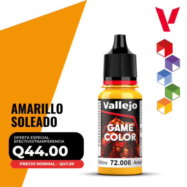 Vallejo Game Color - Amarillo Soleado (72.006 - Pos. 14)
