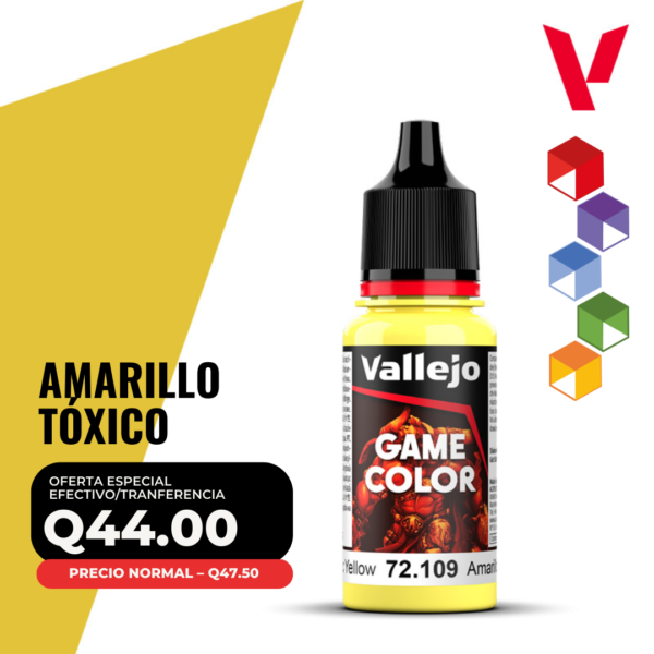 Vallejo Game Color - Amarillo Tóxico (72.109 - Pos. 12)