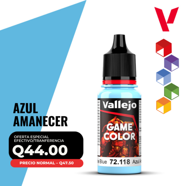 Vallejo Game Color - Azul Amanecer (72.118 - Pos. 37)