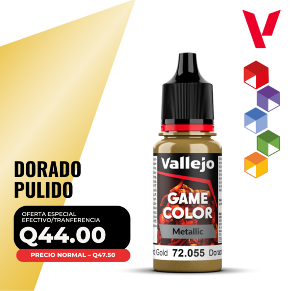 Vallejo Game Color - Dorado Pulido (72.055 - Pos. 124)