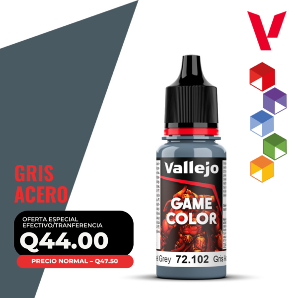 Vallejo Game Color - Gris Acero (72.102 - Pos. 74)