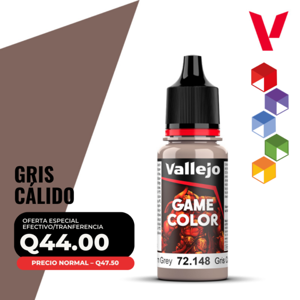 Vallejo Game Color - Gris Cálido (72.148 - Pos. 76)