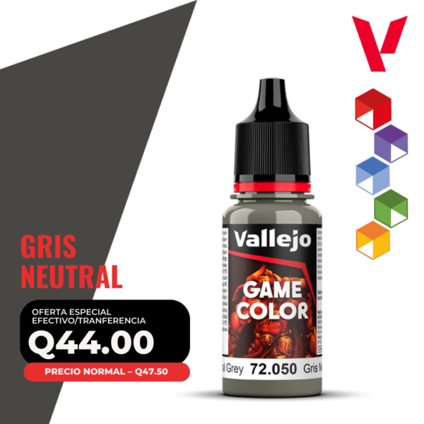 Vallejo Game Color - Gris Neutral (72.050 - Pos. 78)