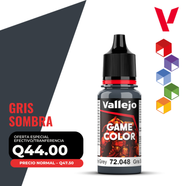 Vallejo Game Color - Gris Sombra (72.048 - Pos. 75)