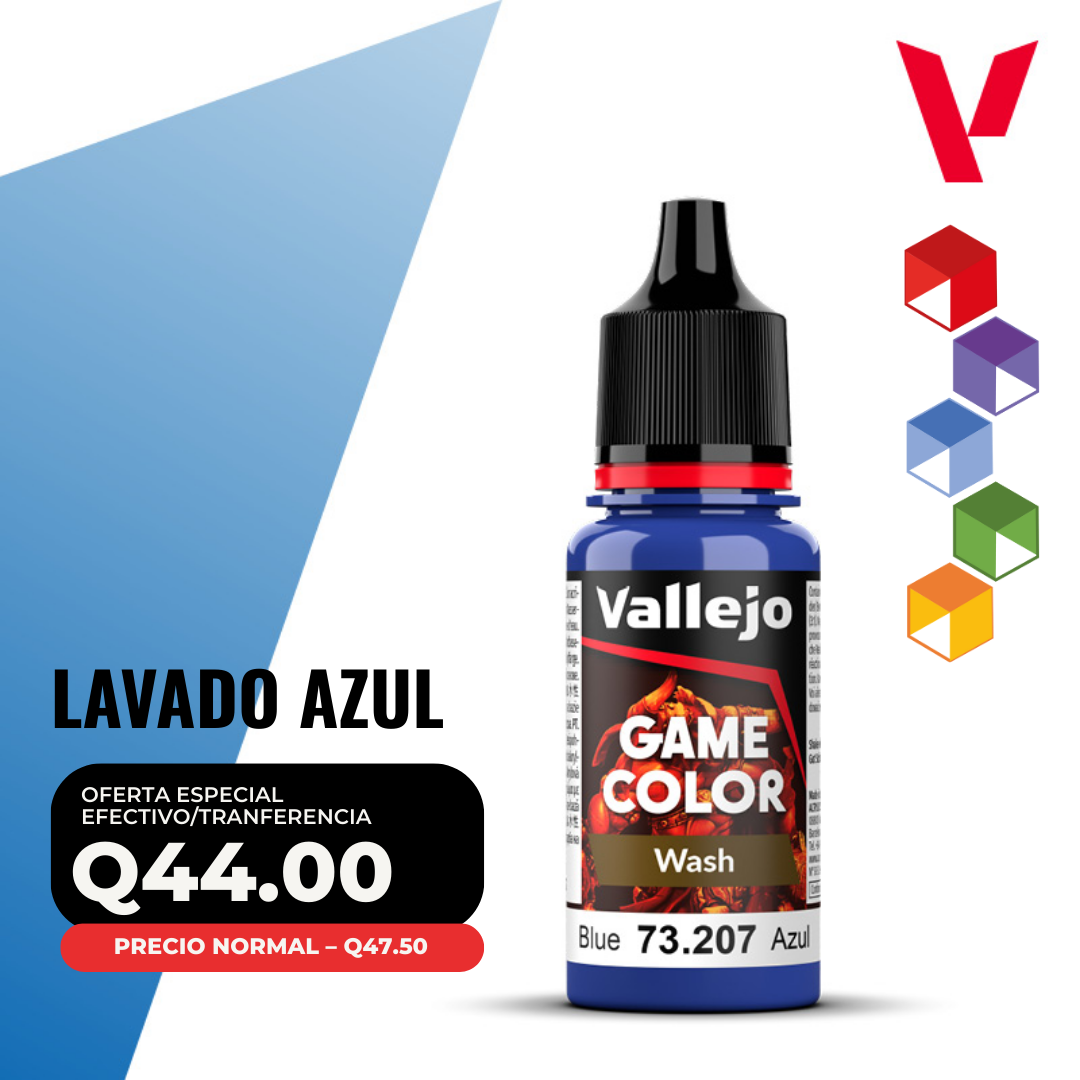 Vallejo Game Color - Lavado Azul (73.207 - Pos. 85) - Wash Vallejo Game Color - Lavado Azul (73.207 - Pos. 85) - Wash