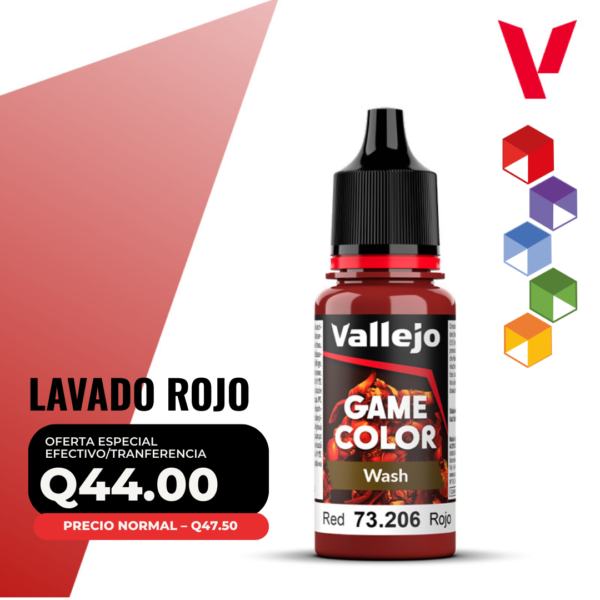 Vallejo Game Color - Lavado Rojo (73.206 - Pos. 83) - Wash
