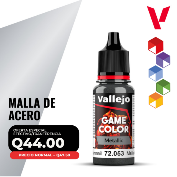 Vallejo Game Color - Malla de Acero (72.053 - Pos. 122)