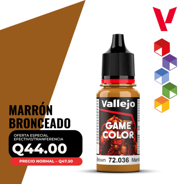 Vallejo Game Color - Marrón Bronceado (72.036 - Pos. 62)