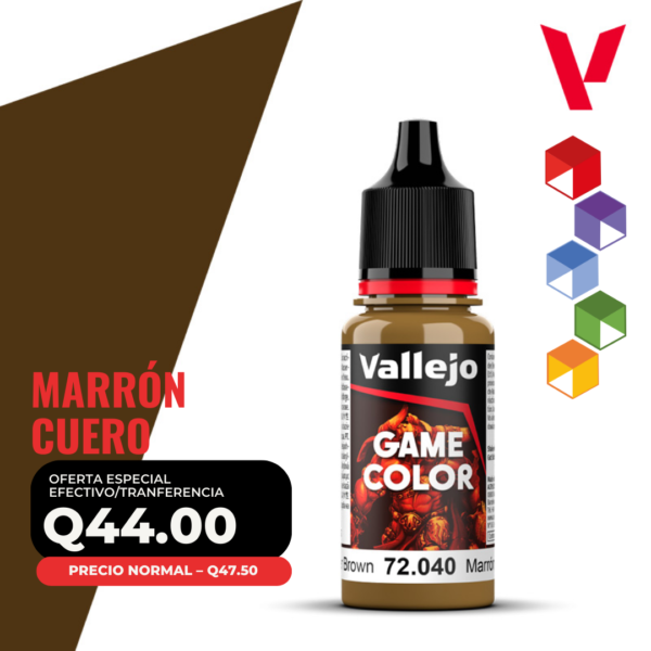 Vallejo Game Color - Marrón Cuero (72.040 - Pos. 64)