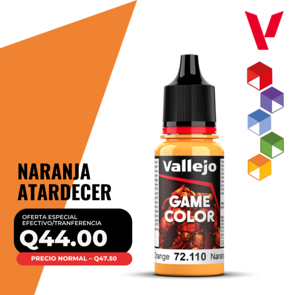 Vallejo Game Color - Naranja Atardecer (72.110 - Pos. 17)