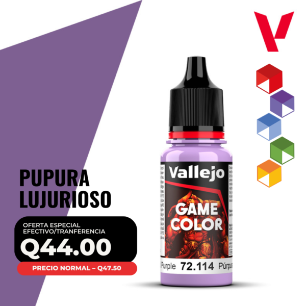Vallejo Game Color - Púrpura Lujurioso (72.114 - Pos. 29)