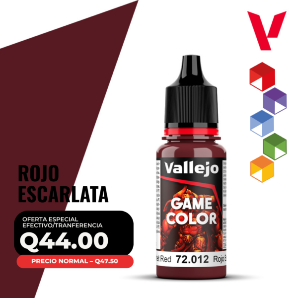 Vallejo Game Color - Rojo Escarlata (72.012 - Pos. 22)
