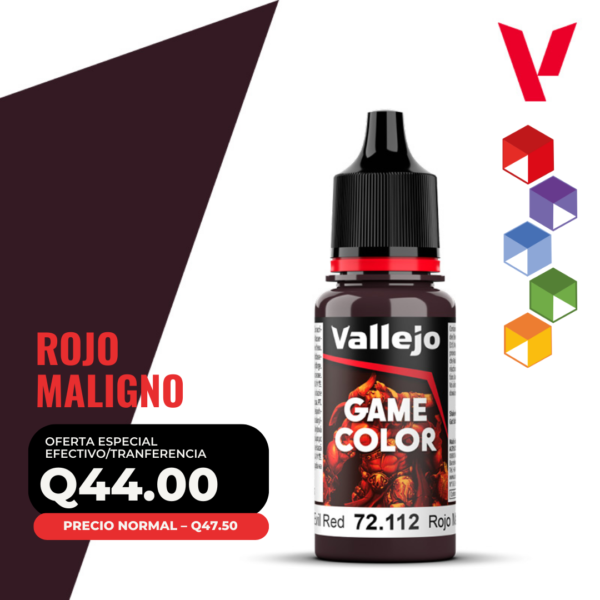 Vallejo Game Color - Rojo Maligno (72.112 - Pos. 25)