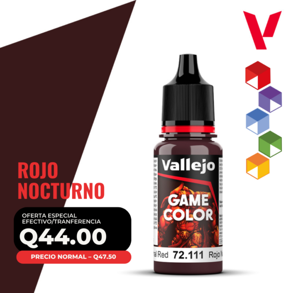 Vallejo Game Color - Rojo Nocturno (72.111 - Pos. 24)