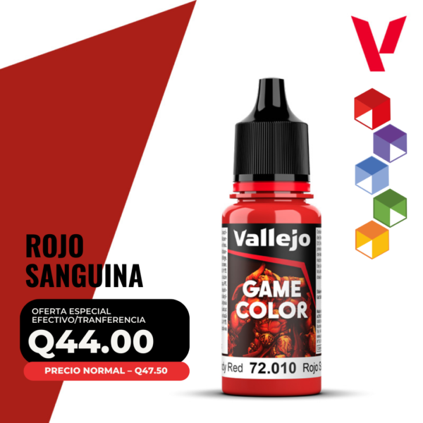 Vallejo Game Color - Rojo Sanguina (72.010 - Pos. 21)