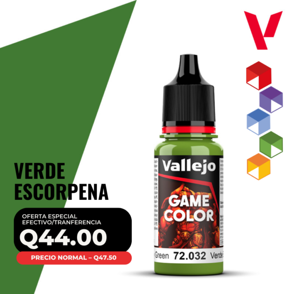 Vallejo Game Color - Verde Escorpena (72.032 - Pos. 50)