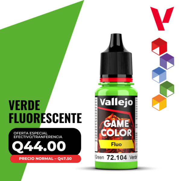 Vallejo Game Color - Verde Fluorescente (72.104 - Pos. 107) - Fluo