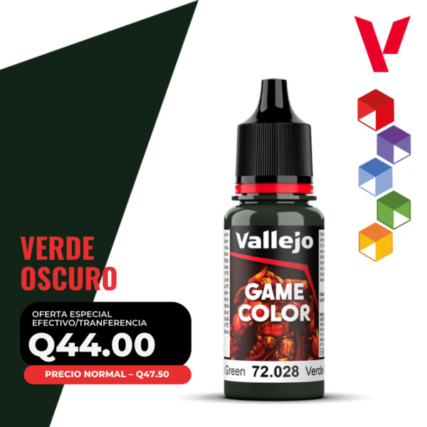 Vallejo Game Color - Verde Oscuro (72.028 - Pos. 54)