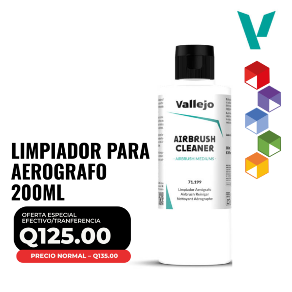 Vallejo - Limpiador Aerógrafo 200ml (71.199)