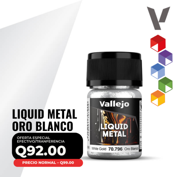 Vallejo Liquid Metal - Oro Blanco 35ml (70.796 - Pos. 227)