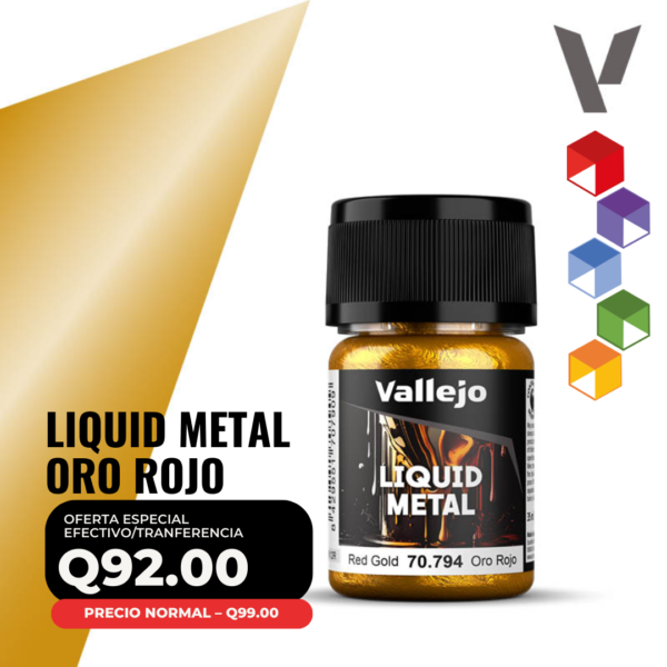 Vallejo Liquid Metal - Oro Rojo 35ml (70.794 - Pos. 225)