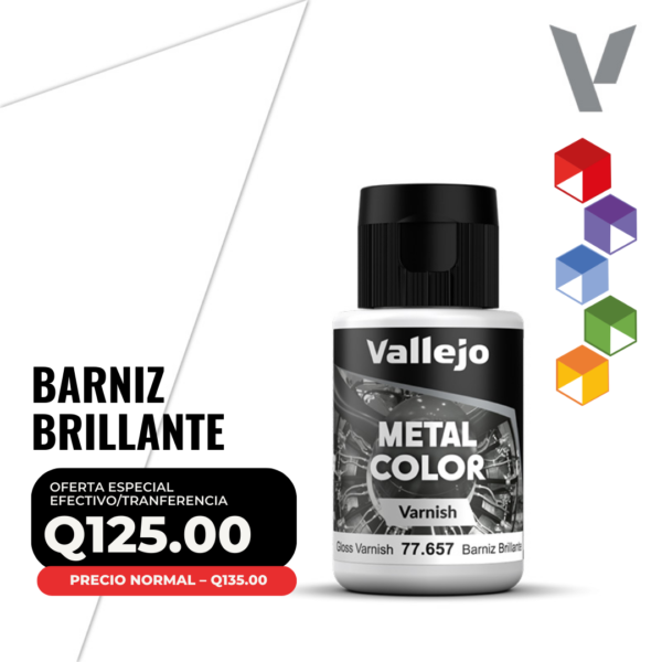 Vallejo Metal Color - Barniz Brillante 32ml (77.657)