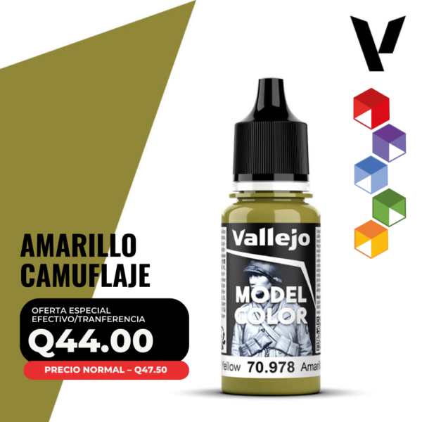 Vallejo Model Color - Amarillo Camuflaje (70.978 - Pos. 120)