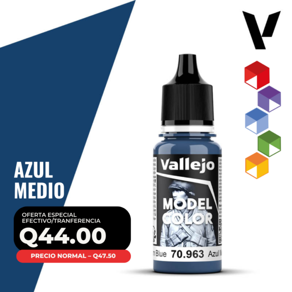 Vallejo Model Color - Azul Medio (70.963 - Pos. 67)