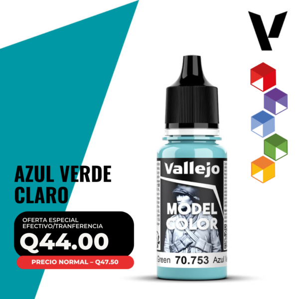 Vallejo Model Color - Azul Verde Claro (70.753 - Pos. 68)