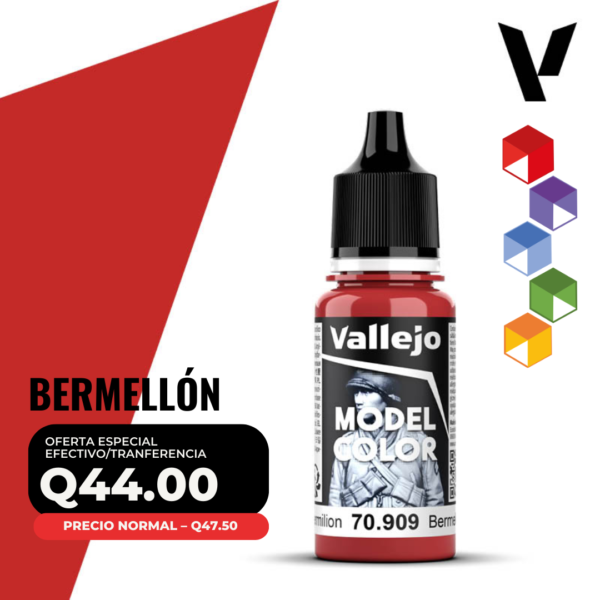 Vallejo Model Color - Bermellón (70.909 - Pos. 32)