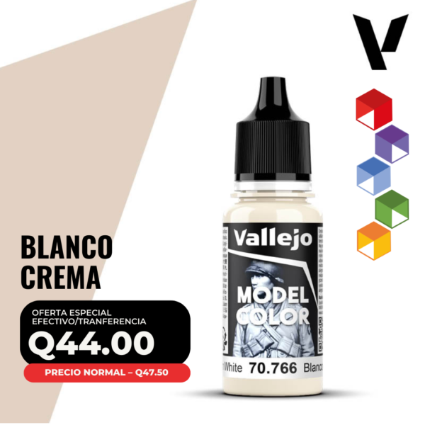 Vallejo Model Color - Blanco Crema (70.766 - Pos. 21)