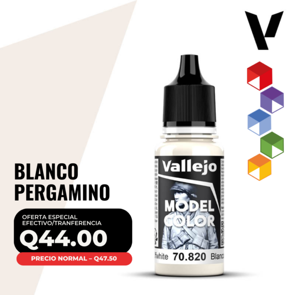 Vallejo Model Color - Blanco Pergamino (70.820 - Pos. 3)