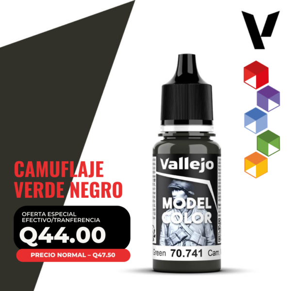 Vallejo Model Color - Camuflaje Verde Negro (70.741 - Pos. 109)