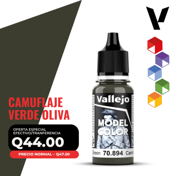 Vallejo Model Color - Camuflaje Verde Oliva (70.894 - Pos. 108)