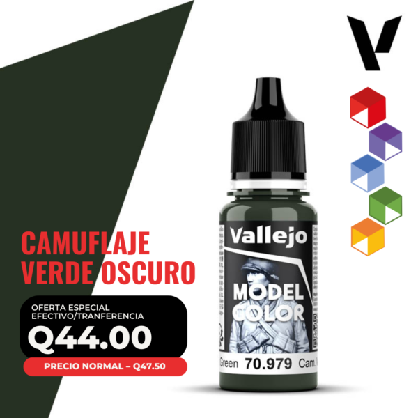Vallejo Model Color - Camuflaje Verde Oscuro (70.979 - Pos. 89)
